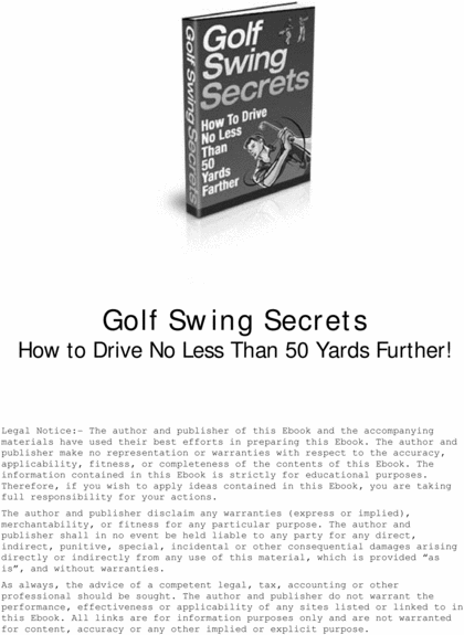 Product picture Best Book Ever For Golf Swing Secrets