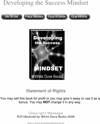 Product picture How To A Develop Success Mindset